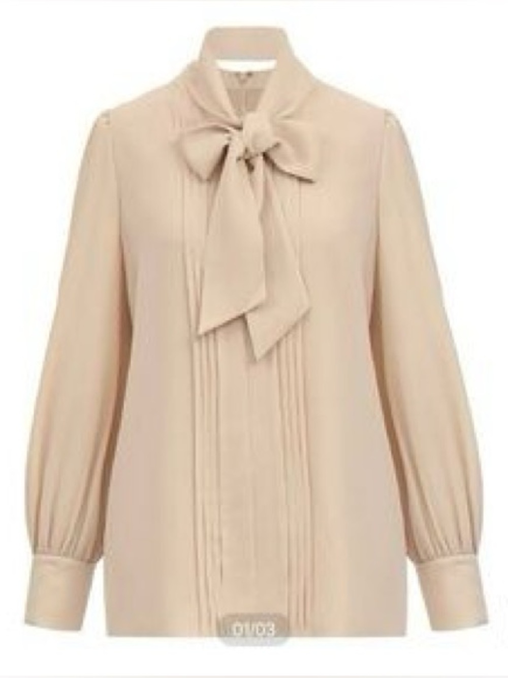 Express Cream Bow Tie Blouse